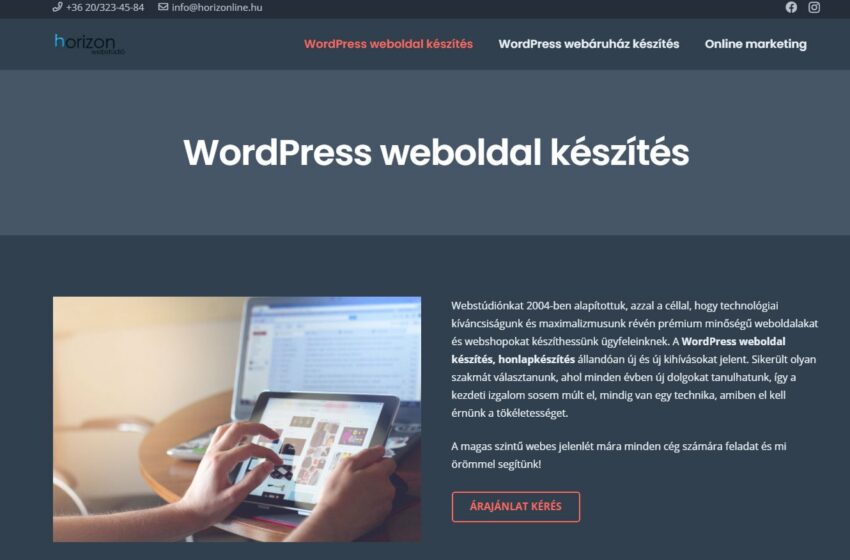  Prémium WordPress honlapkészítés cégeknek